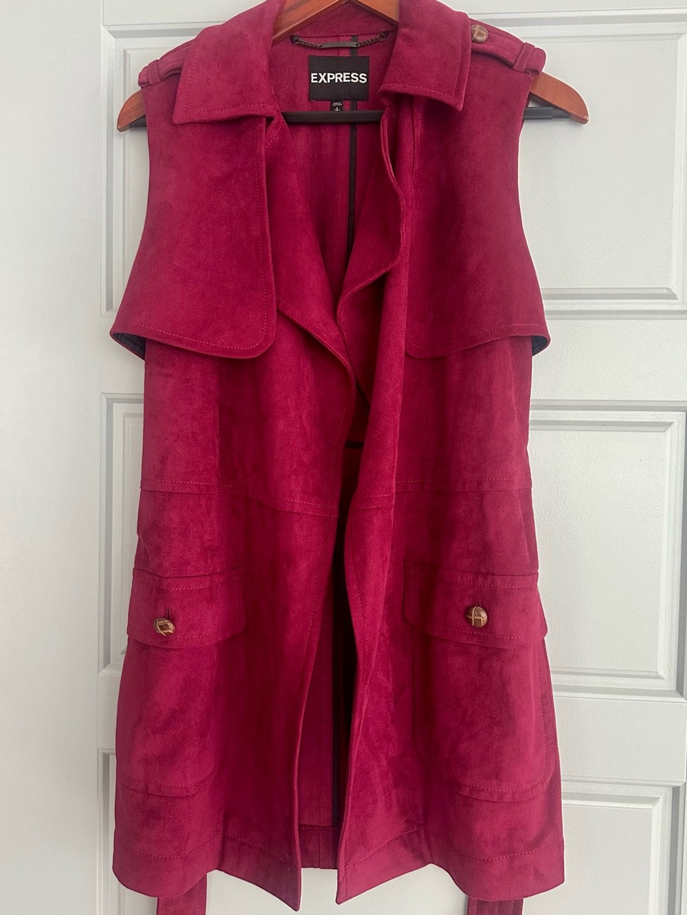 Express Suede Sleeveless Vest